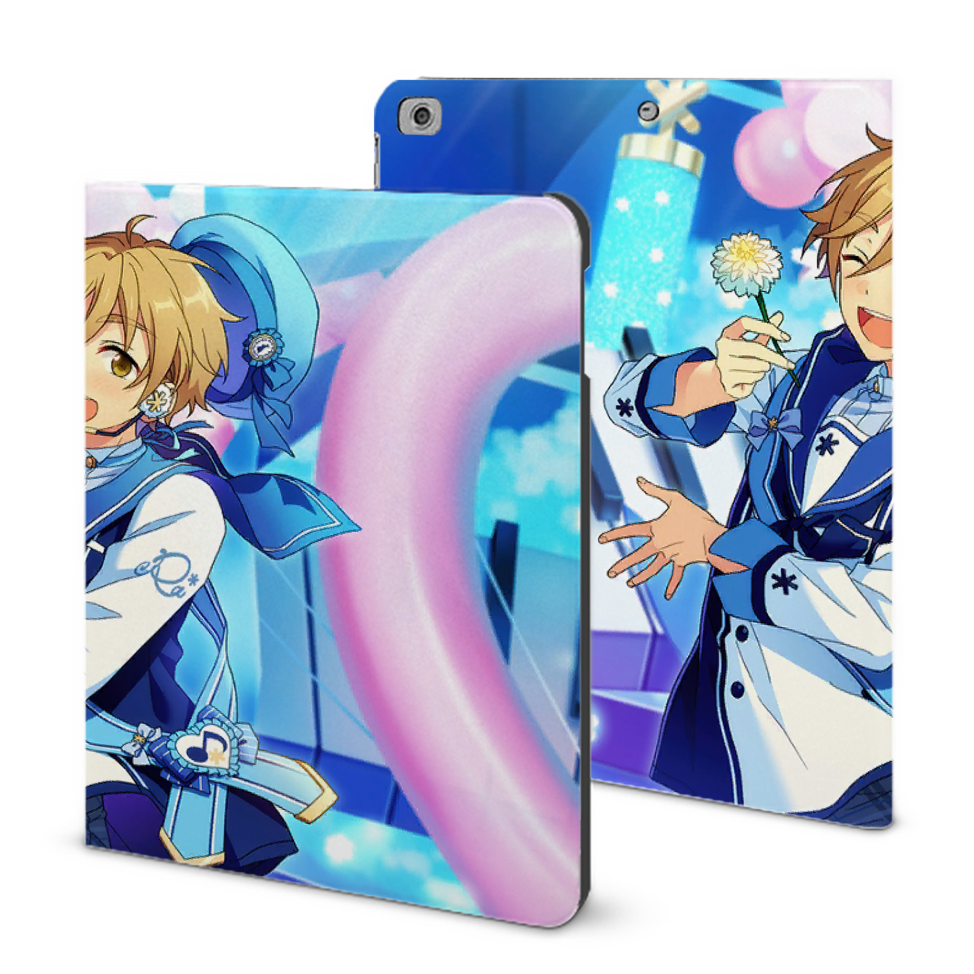 （画像用） あんさんぶるスターズ! Ensemble Stars IPad ケース ブック型 PUレザー TPU 耐衝撃 軽量 薄型 ペン収納なし 全面保護 IPad 各モデル対応
